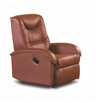 JEFF armchair color: brown