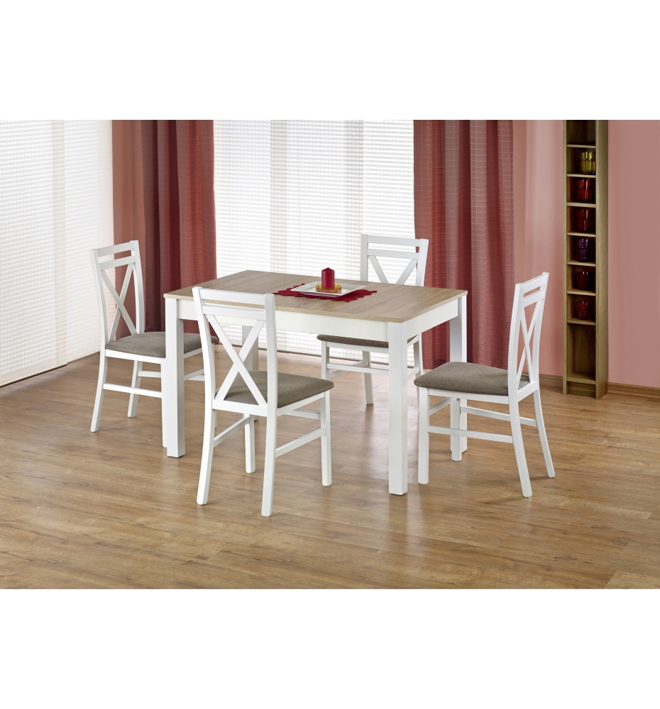 MAURYCY table color: sonoma oak / white