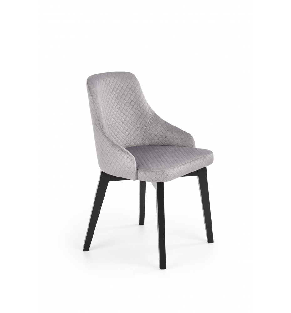 TOLEDO 3 chair, color: quilted velvet Karo 4 - MONOLITH 85