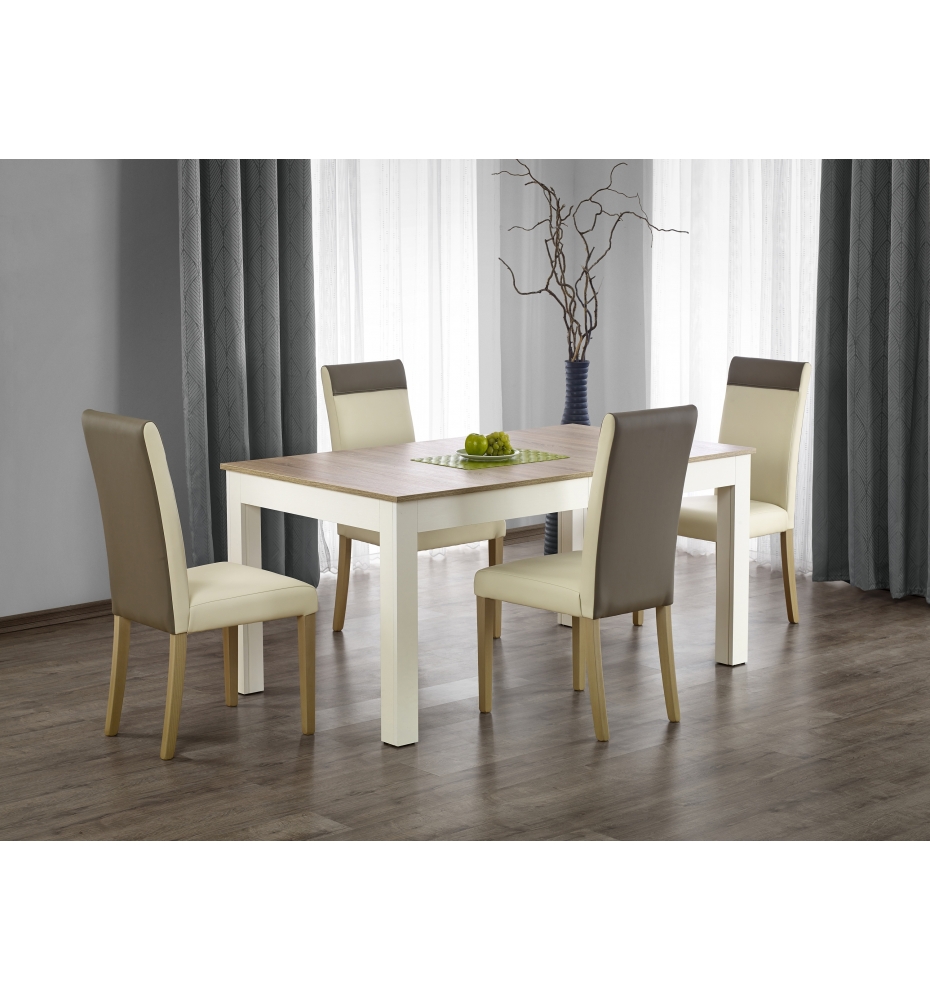 SEWERYN 160/300 cm extension table color: sonoma oak / white
