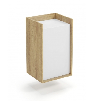 MOBIUS cabinet 1D color: hikora oak/white