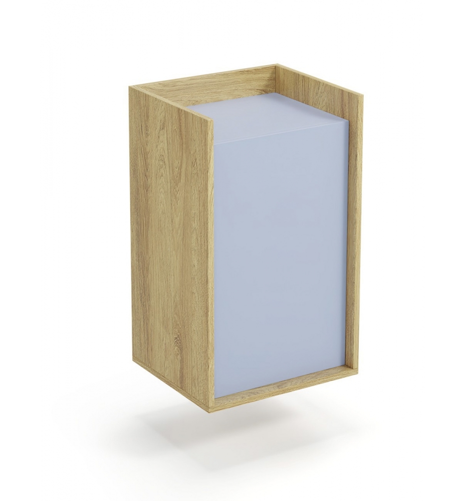 MOBIUS cabinet 1D color: hikora oak/light blue
