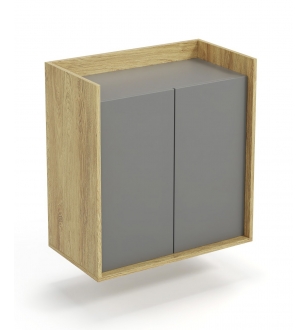 MOBIUS cabinet 2D color: hikora oak/grey