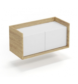 MOBIUS low cabinet 2D color: hikora oak/white