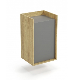 MOBIUS cabinet 1D color: hikora oak/grey
