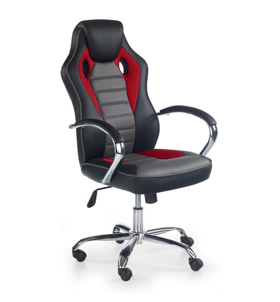 SCROLL executive o.chair, color: black / red / grey