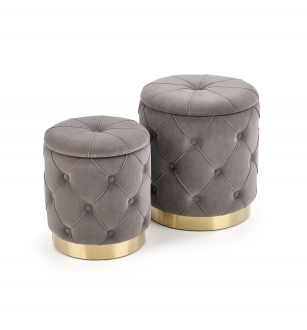 POLLY set of two stools, color: grey
