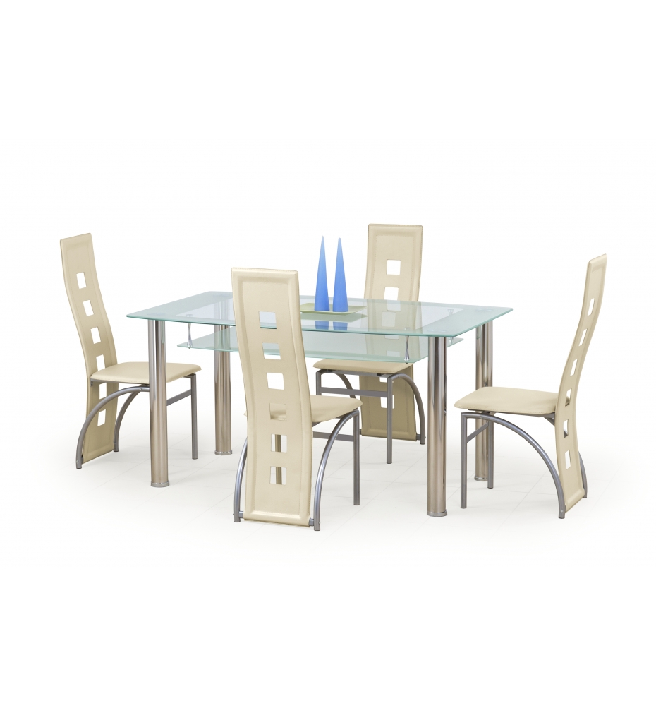 CRISTAL table color: transparent/milky