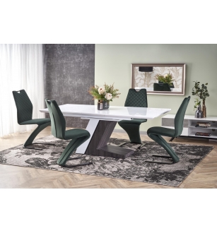MORTIS extension table, color: white / dark grey