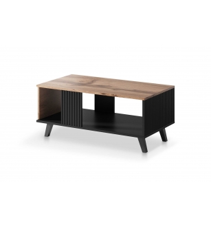 RANDOM LAW-1 coffee table, color: wotan oak/black