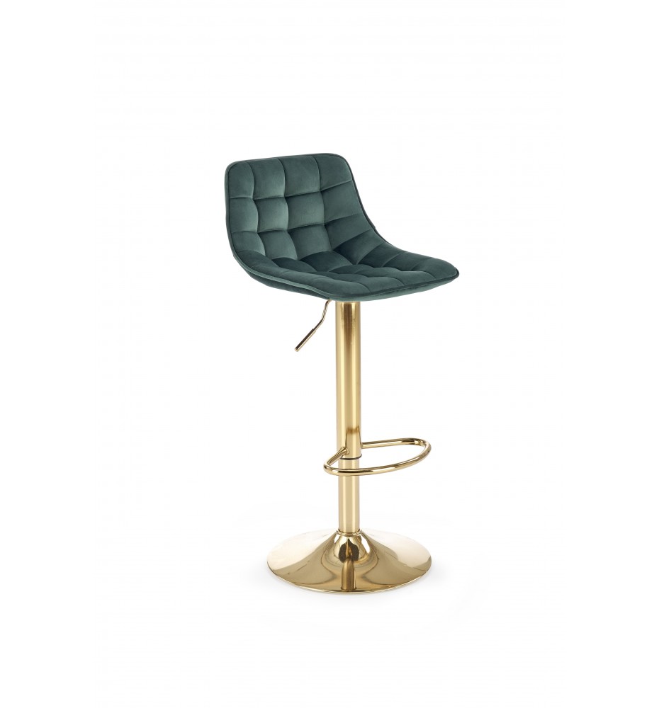 H120 bar stool, gold / dark green