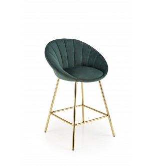H112 bar stool, dark green / gold