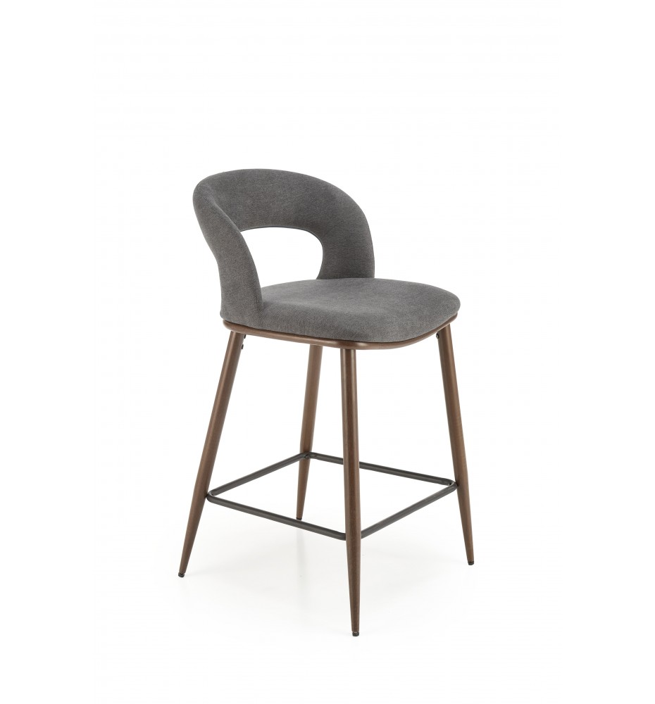 H114 bar stool, grey / walnut