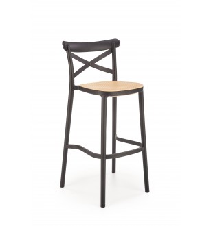 H111 bar stool, black / natural