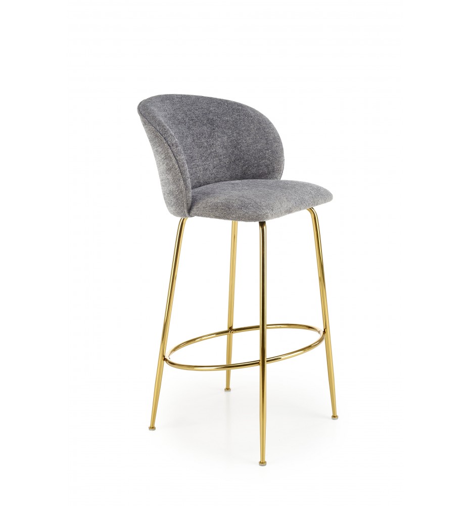H116 bar stool, grey / gold