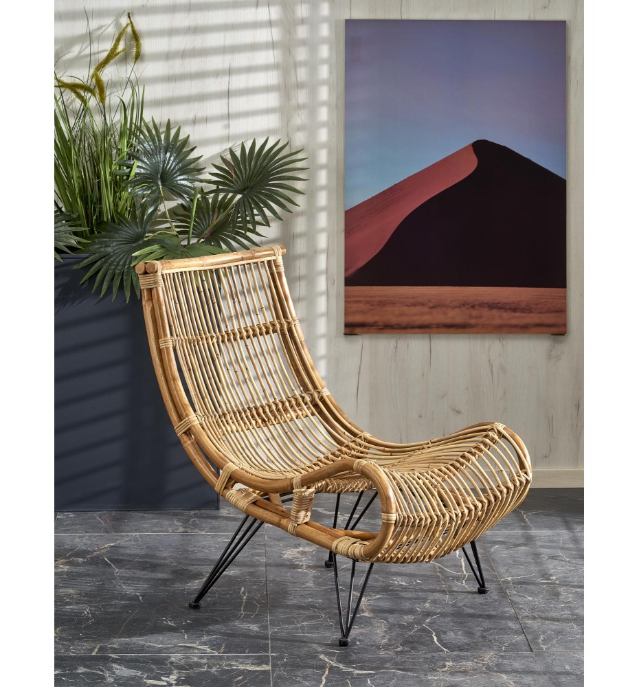 MELODY leisure chair, natural rattan