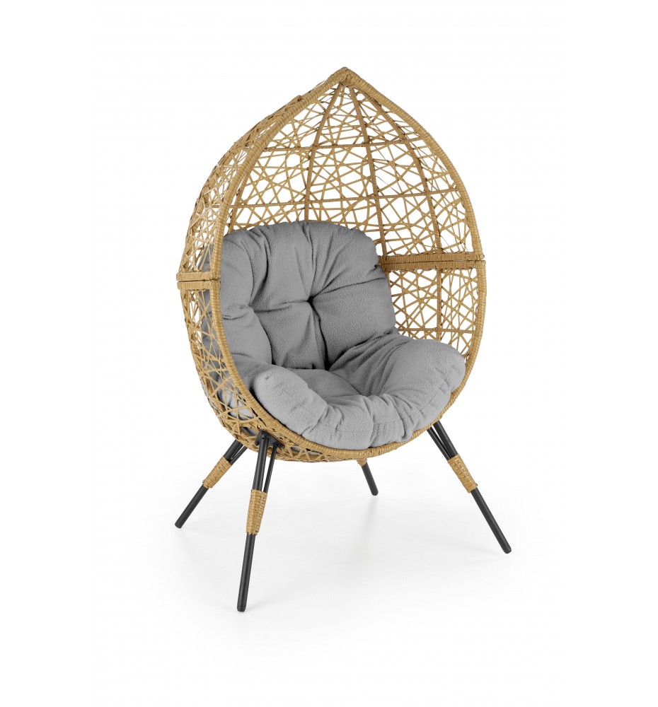 OSKAR garden chair, natural / light grey