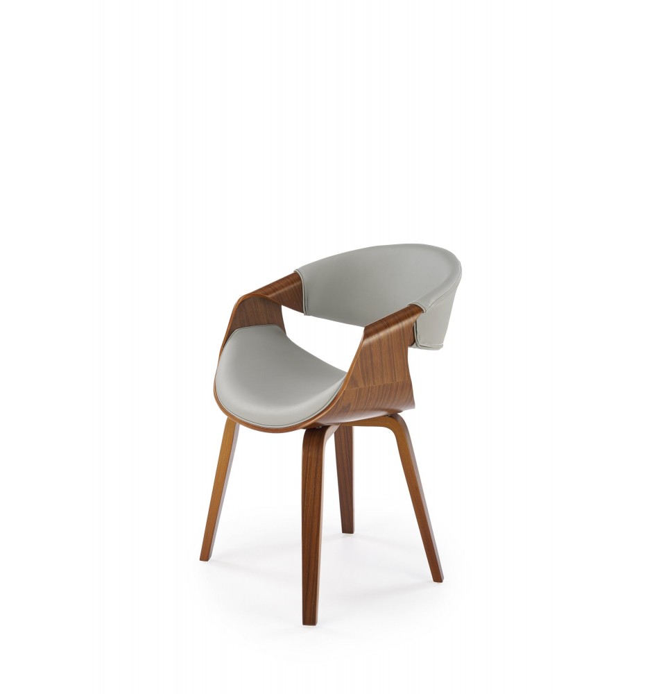 K544 chair, grey / walnut