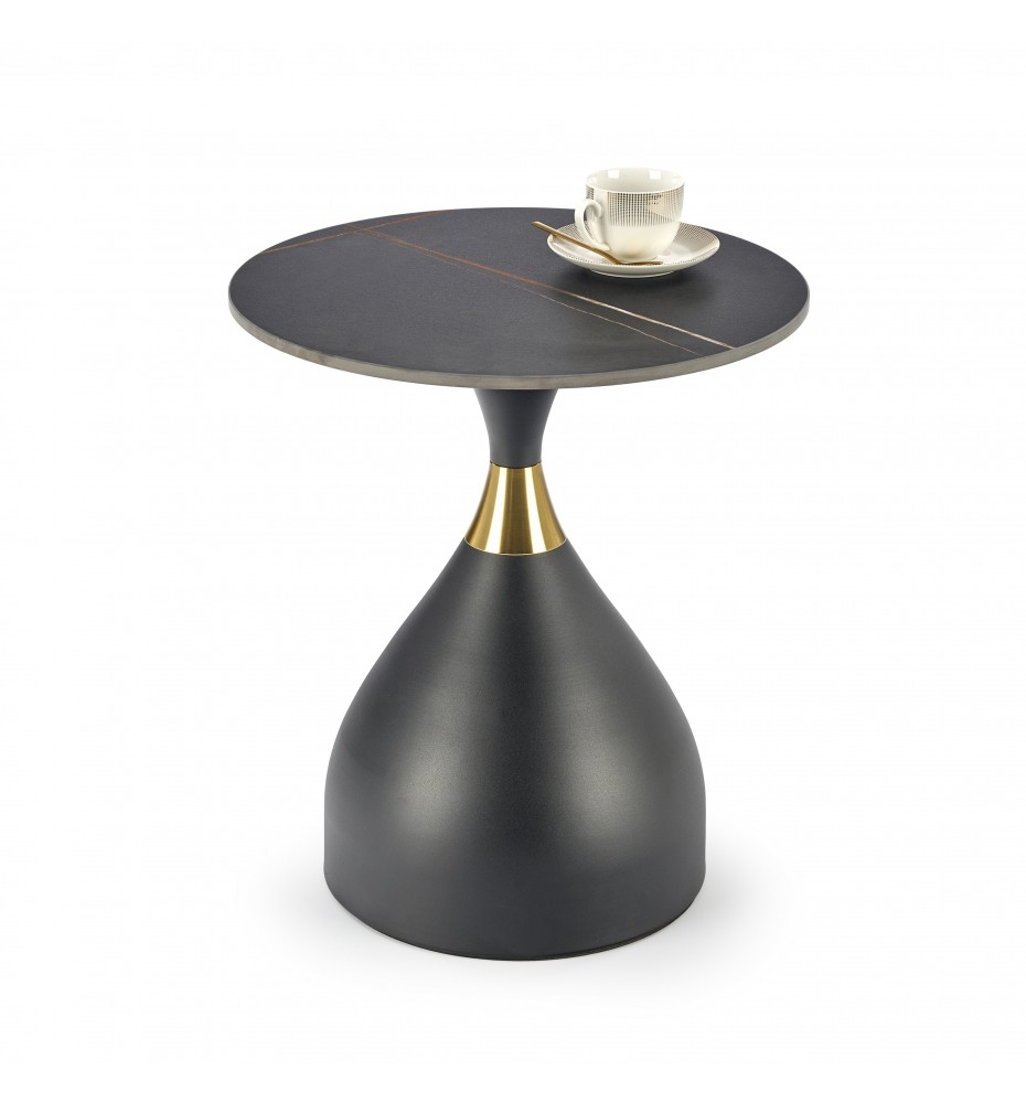 SCALITA coffee table, black marble / black / gold
