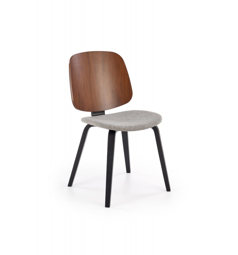 K563 chair, walnut / grey / black