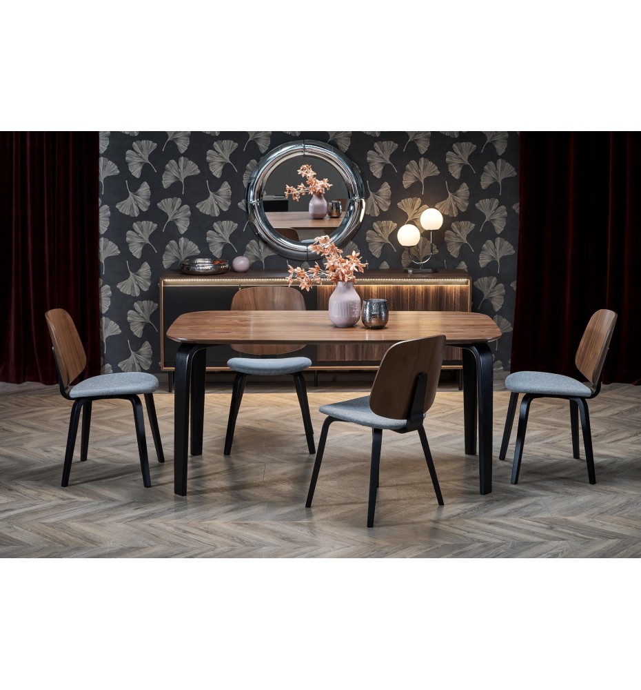 PEDRO table walnut / black