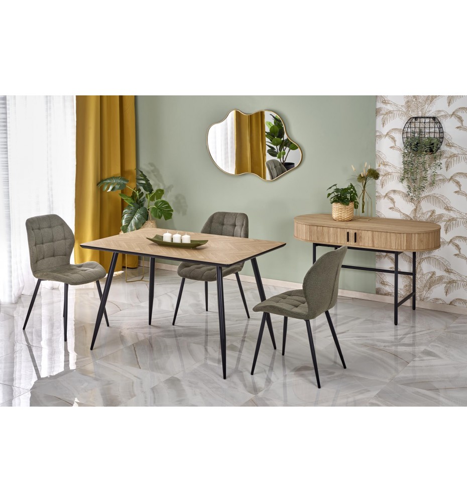 BERTO table natural / black