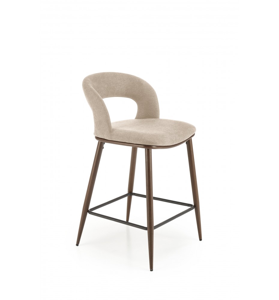 H114 bar stool, beige / walnut