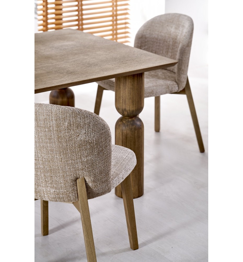 JAPANDI extension table, color: light walnut / light walnut
