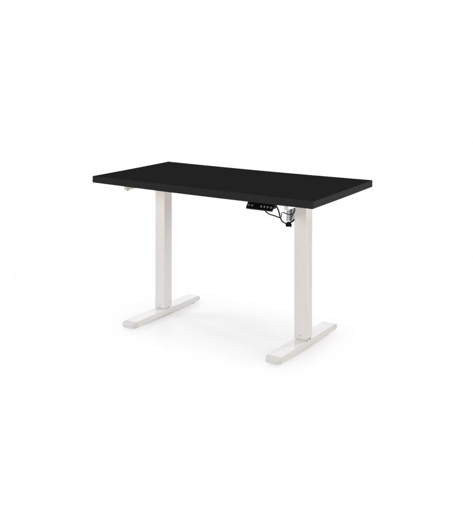 B/54 desk with adjustable height, top - black, frame - white