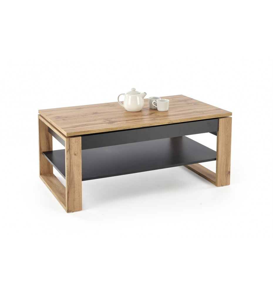 BETTY lifting top coffee table, color: artisan oak / black