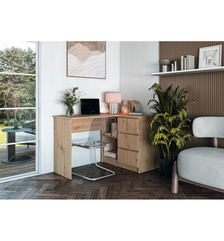 BEGA desk, artisan oak
