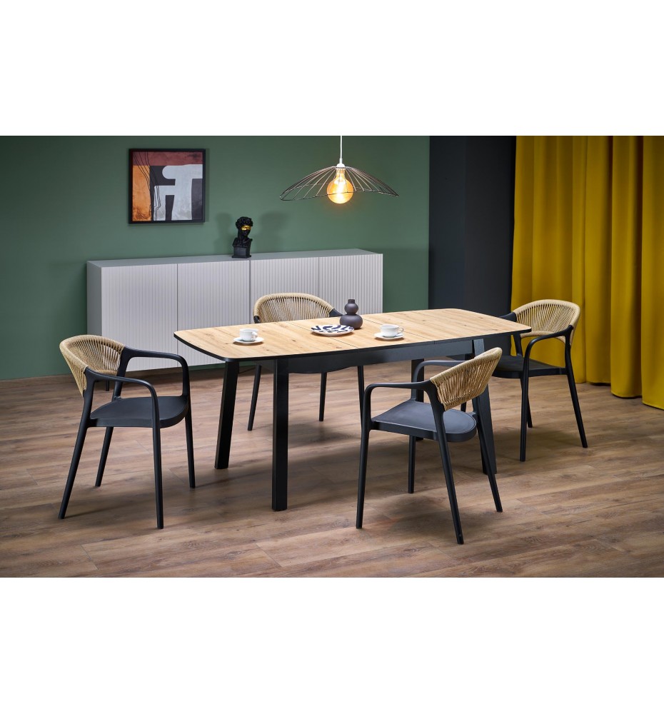 BARRIL extension table, color: artisan oak / black