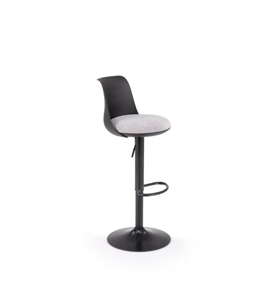 H127 bar stool, black / grey
