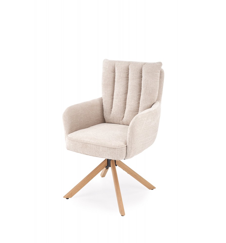 K594 chair, beige / natural oak