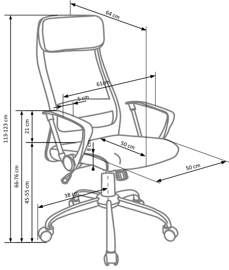 biuro kėdės zoom matmenys